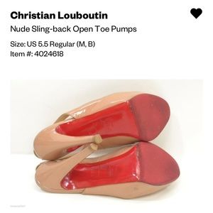 Louboutin sling backs- from tradesy. Authentic
